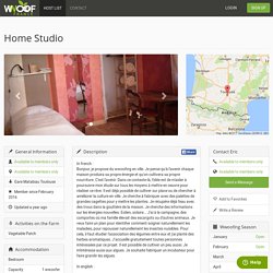 Home Studio — WWOOF France