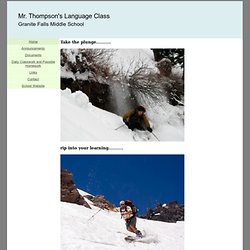 Home - Mr. Thompson's Language Class