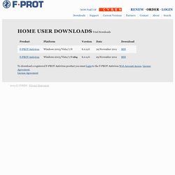 Home user trial downloads - F-PROT Antivirus Downloads