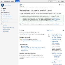 Home - Using the Wiki - UIowa Wiki
