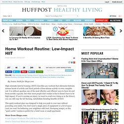Home Workout Routine: Low-Impact HIIT