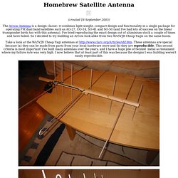 Homebrew Arrow Antenna