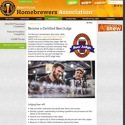 Become a Beer Judge, BJCP