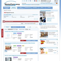 Suchergebnis - HomeCompany Stuttgart - Agentur für möbliertes Wohnen auf Zeit
