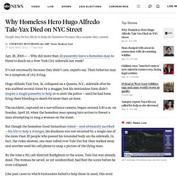 Homeless Hero, Hugo Alfredo, died on NYC streets