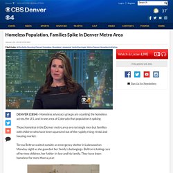 Homeless Population, Families Spike In Denver Metro Area