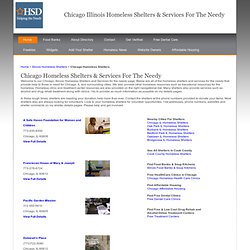 Chicago Homeless Shelters and Services - Chicago IL Homeless Shelters - Chicago Illinois Homeless Shelters