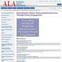 Extending Our Reach: Reducing Homelessness Through Library Engagement