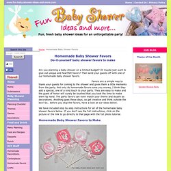 Homemade Baby Shower Favors