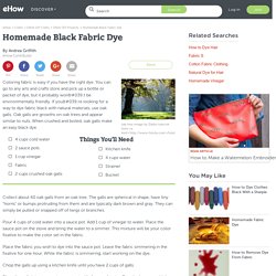 Homemade Black Fabric Dye