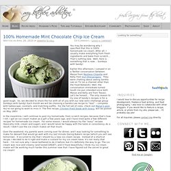 100% Homemade Mint Chocolate Chip Ice Cream