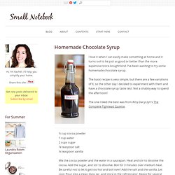 Homemade Chocolate Syrup Recipe