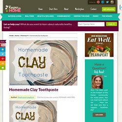 Homemade Clay Toothpaste