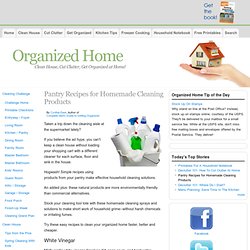 Pantry Recipes for Homemade Cleaning Products