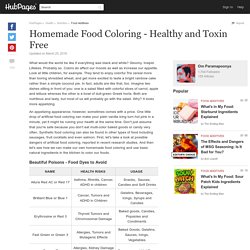 Homemade Food Coloring - Healthy and Toxin Free