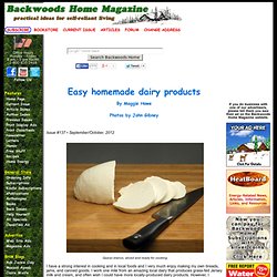 Easy Homemade Dairy Products
