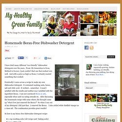 Homemade Borax-Free Dishwasher Detergent