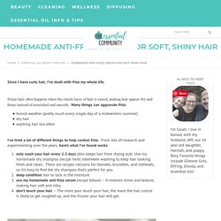 Homemade Anti-Frizz Serum for Soft, Shiny Hair