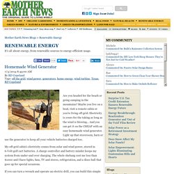 Homemade Wind Generator - Renewable Energy