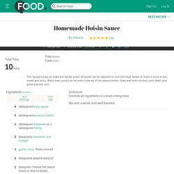 Homemade Hoisin Sauce Recipe