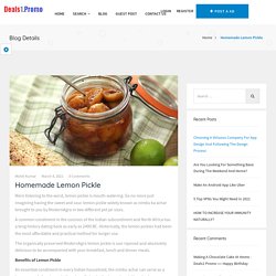 Homemade Lemon Pickle - Deals1 Promo