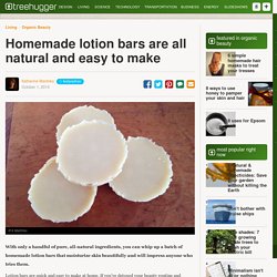 Homemade lotion bars are all natural and easy to make