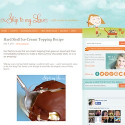 Homemade Magic Shell Ice Cream Topping Recipe