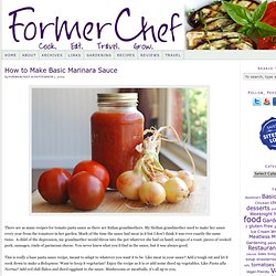 Simple recipe for making homemade marinara sauce from scratch using fresh tomatoes.