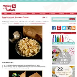 Homemade Microwave Popcorn