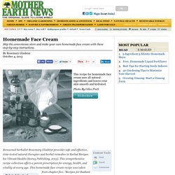Homemade Face Cream - Natural Health