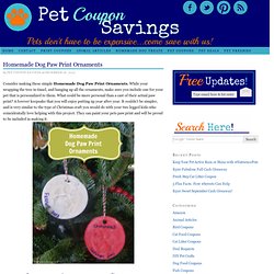 Homemade Dog Paw Print Ornaments - Pet Coupon Savings