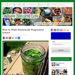 How to Make Homemade Peppermint Extract