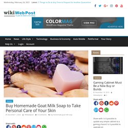 Buy Homemade Goat Milk Soap to Take Personal Care of Your Skin - WikiWebPost