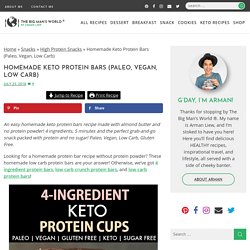 Homemade Keto Protein Bars (Paleo, Vegan, Low Carb)