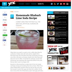 Homemade Rhubarb Lime Soda Recipe