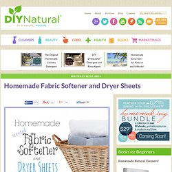 Homemade Fabric Softener and Dryer Sheets