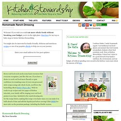 Homemade Ranch Dressing | Kitchen Stewardship