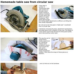 Homemade table saw from circular saw