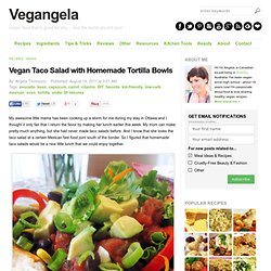 Vegan Taco Salad with Homemade Tortilla Bowls