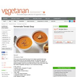 Homemade Vegetarian Vegan Tomato Soup Recipe