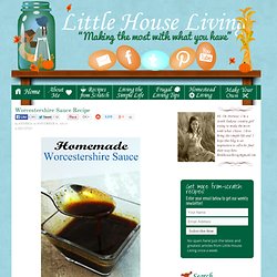 Homemade Worcestershire Sauce Recipe