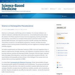 Science vs Homeopathic Pseudoscience