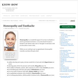 Homeopathy and Toothache