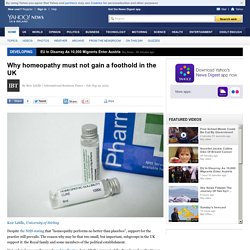 Why homeopathy must not gain a foothold in the UK