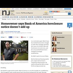 Homeowner says Bank of America foreclosure notice doesn't add up