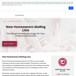 New Homeowner Mailing Lists & Sales Leads