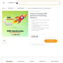 Unique Homepage PBN BackLinks (Private Blog Network)