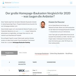 Bester Homepage-Baukasten 2020: 12 Anbieter im Vergleich