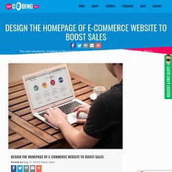 Design the Homepage of E-commerce Website to Boost Sales