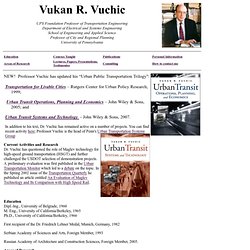 Homepage for Vukan Vuchic